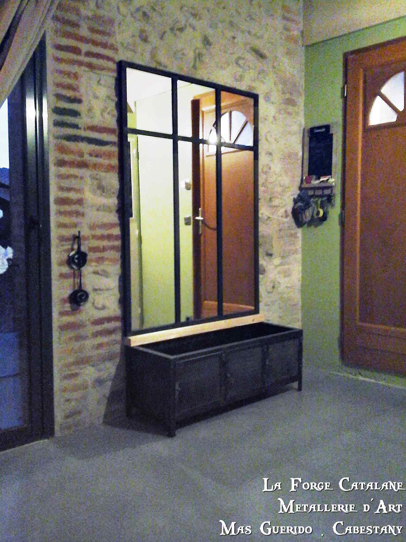 meuble a chaussure plateau bois industriel forge catalane 2.jpg